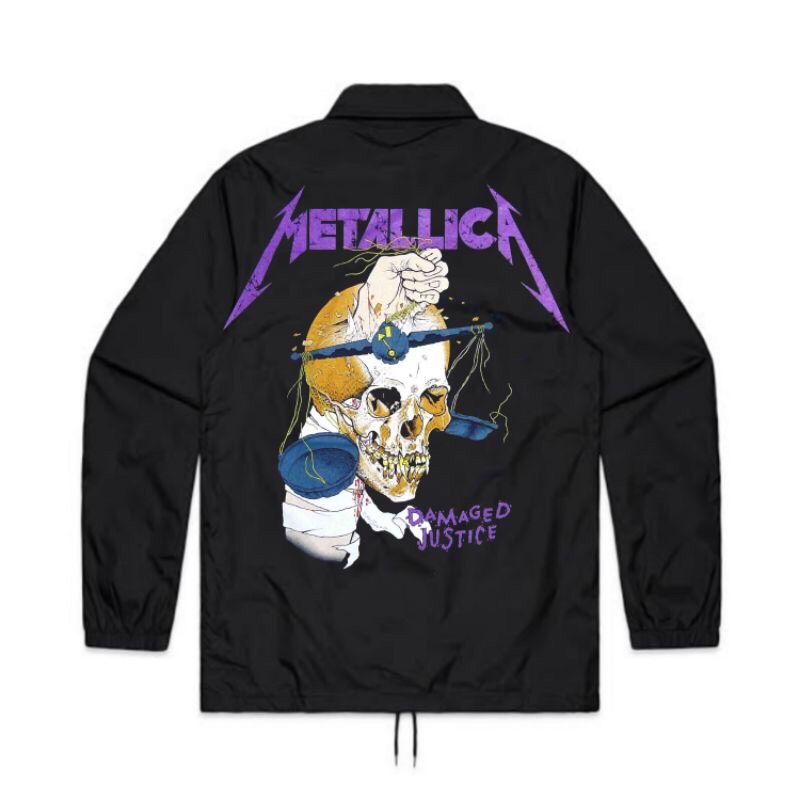 COACH JAKET BAND METALLICA | JAKET COACH PARASUT | JAKET METALLICA | WINDBREAKERS BAND METAL