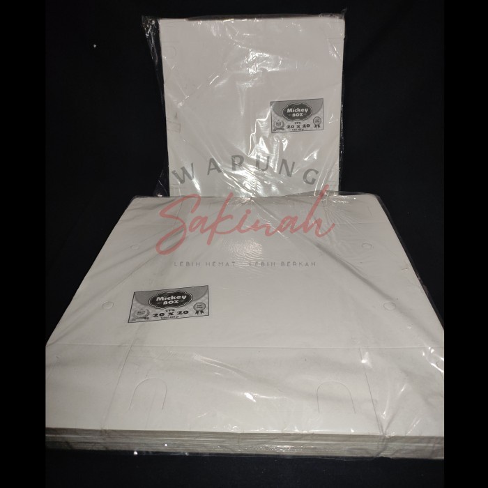 Kotak Nasi / Dus Catering Box Kraft Laminasi Mickey Uk 20x20 Per 1 Pcs