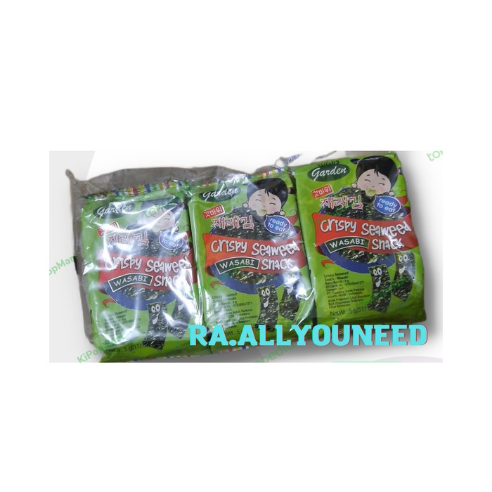 

Garden Cryspy Seaweed Snack Wasabi 5 gram x 3 pcs