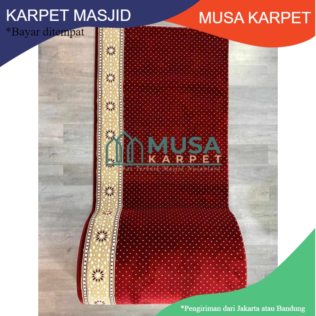 MUSA Karpet Masjid Type Al Saray meteran ukuran 100x120cm Tebal 22mm