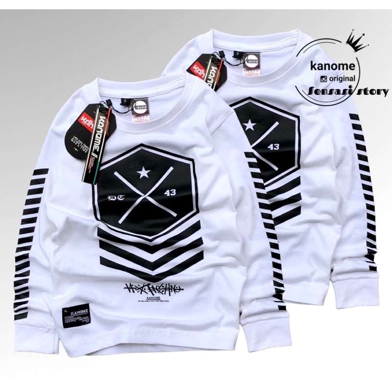 KANOME Baju kaos anak,kaos distro anak,pakaian anak laki laki,kaos anak lengan panjang,baju anak