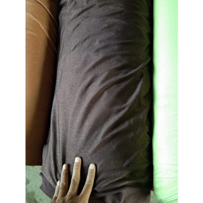 Bahan kain meteran Jersey polos gliter harga per setengah meter 0,5 meter