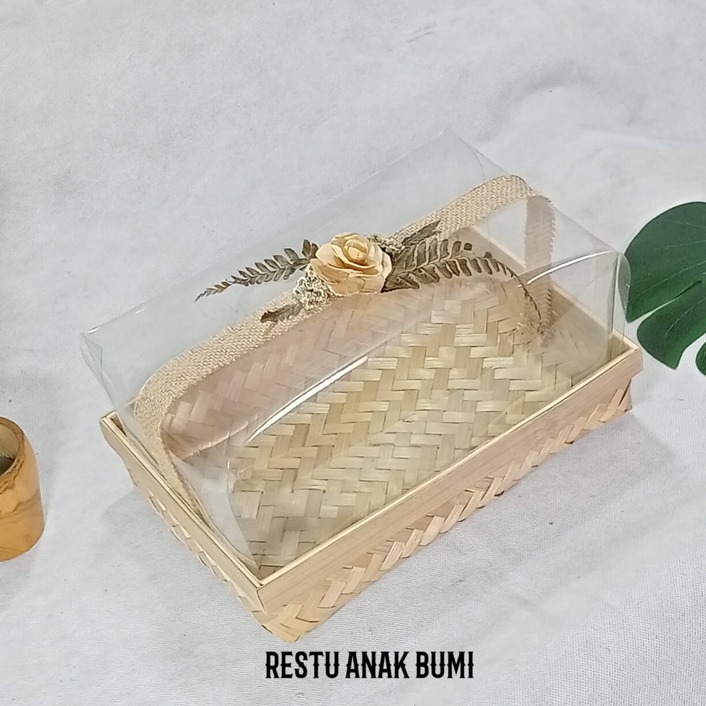 Terbaru (A080) Wadah BMT Hantaran 30x20cm | box mika | box hantaran bambu | wadah jenang unik | temp
