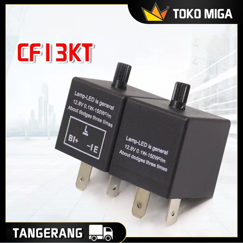 Flasher Sein Bunyi Adjustable Flasher Sein Mobil Kedip Cepat 3 Kaki Untuk Lampu Sein CF13KT