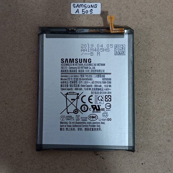 Batre Samsung A50s Original copotan