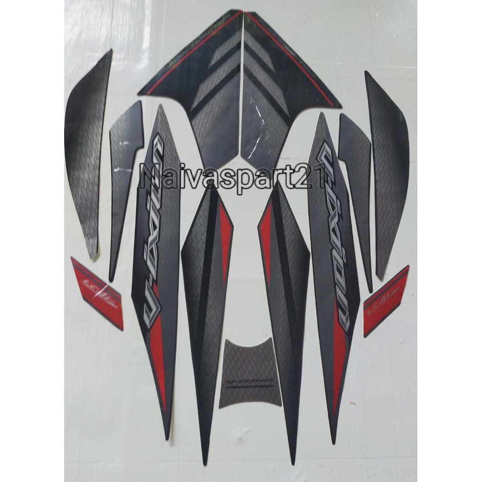 LIS STRIPING STIKER YAMAHA VIXION 2014 WARNA HITAM MERAH/Stiker Striping Motor yamaha vixion new 201