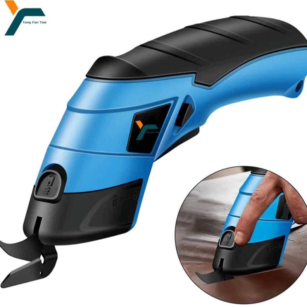 gunting listrik tanpa kabel pemotong kain elektrik gunting karton kertas plastik Plastik pvc Tipe UK