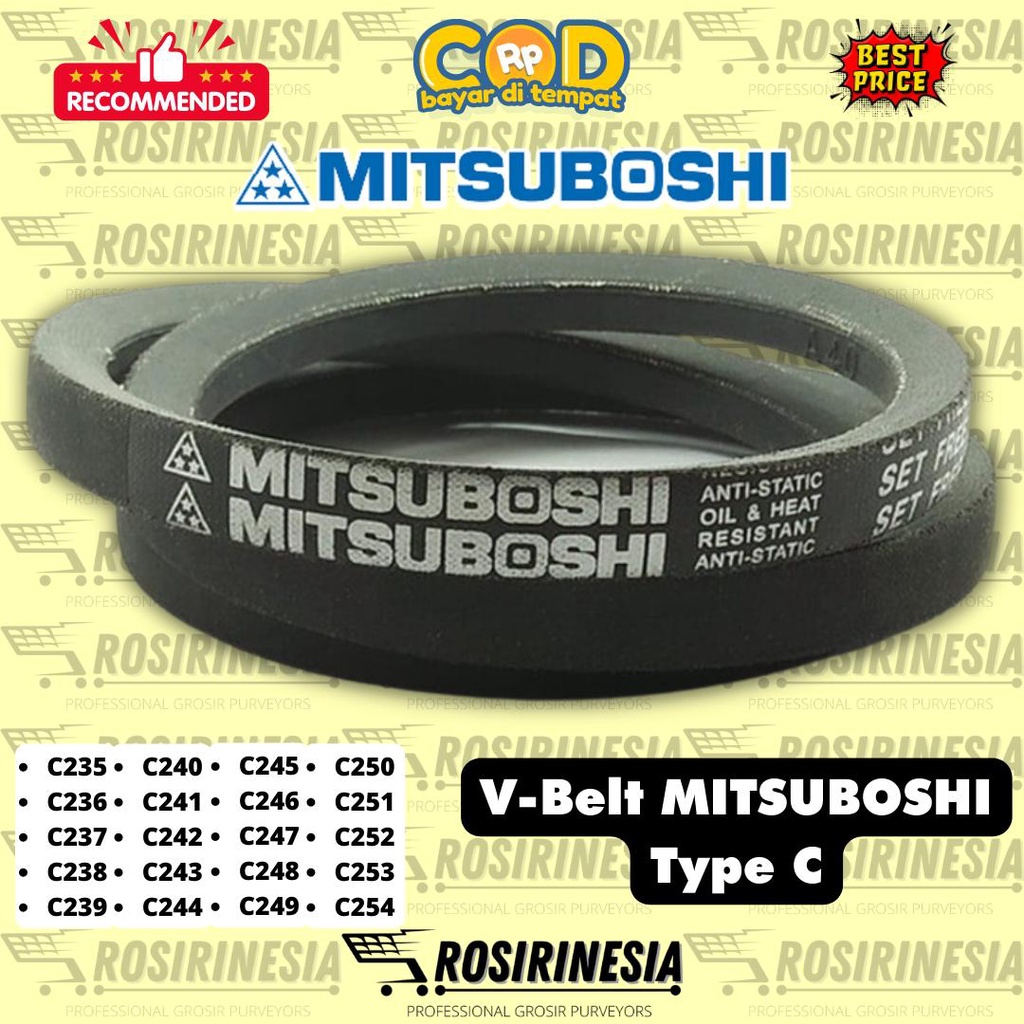 VANBELT - V BELT - V-BELT MITSUBOSHI C235, C236, C237, C238, C239, C240, C241, C242, C243, C244, C24