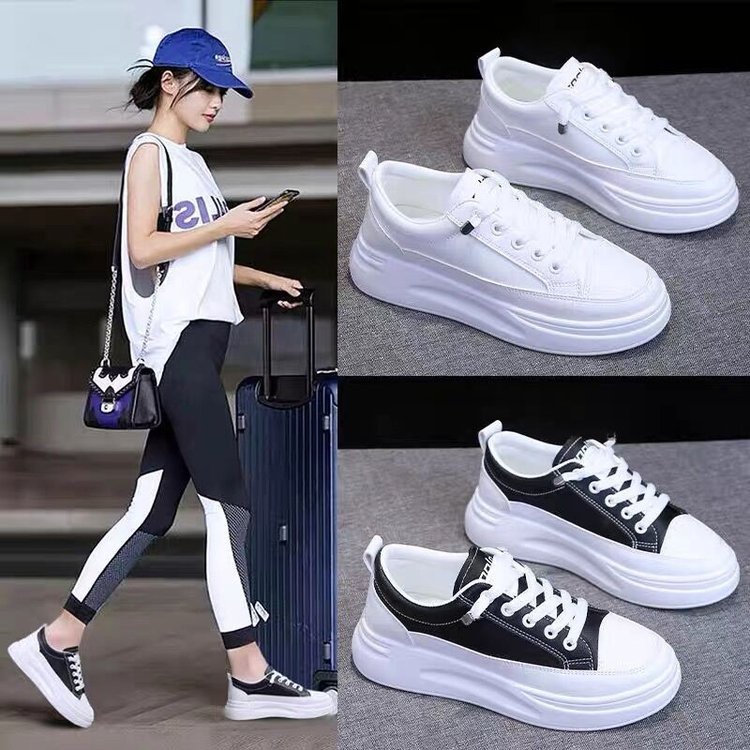 G88mall Sepatu sneakers wanita bahan kulit PU premium SP 298