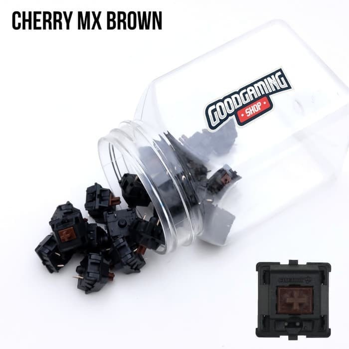 MECHANICAL KEYBOARD SWITCH CHERRY MX BROWN - Cokelat, 4pcs