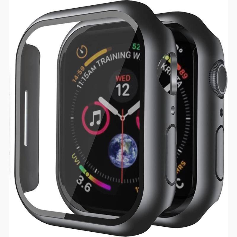 Kaca+cover Untuk Apple Watch Series8 7 6 5 4 3 2 1 SE SE2 Accessorie Pelindung Layar Untuk iWatch 45mm 41mm 44mm 42mm 40mm 38mm