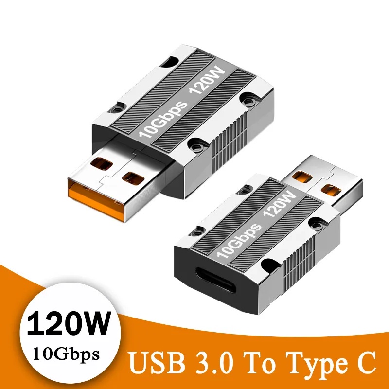 Untuk Tablet Dan Telepon Tipe C Ke USB 3.0 120W Quick Charge Adapter Converter Universal 3C Aksesoris 10Gbps Transmisi Kecepatan Tinggi Adapter USB Extender