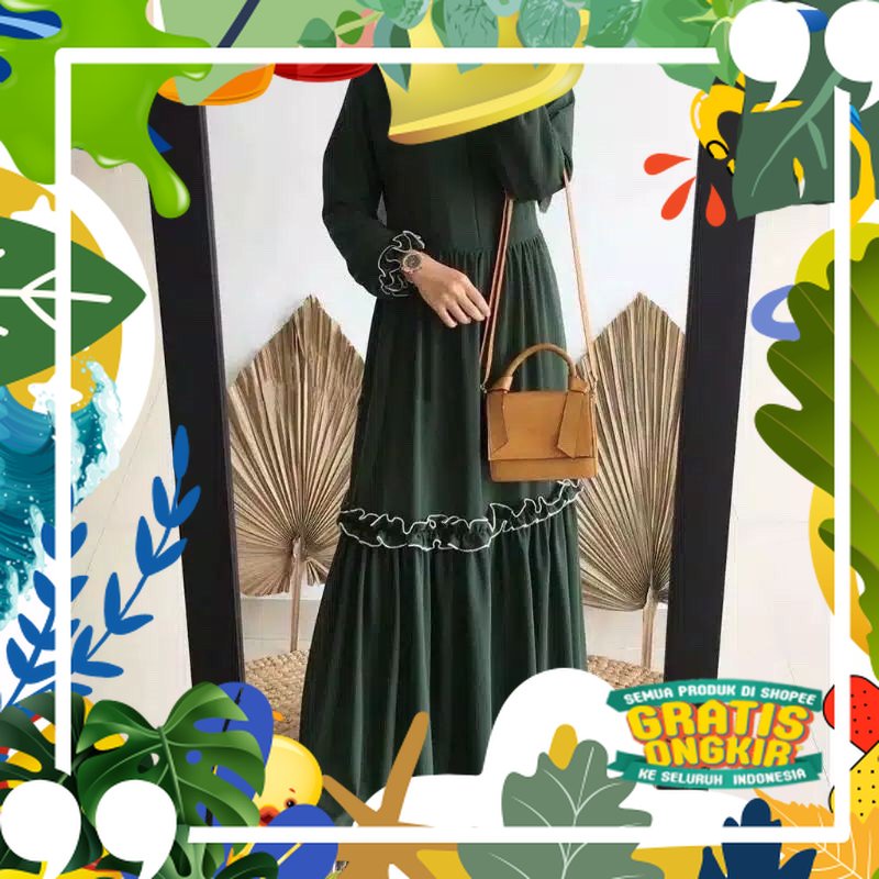(COD) GAMIS FEBRINA | BUSUI | GAMIS TERMURAH | FASHION TERKINI/ solat sholat ied idul adha
