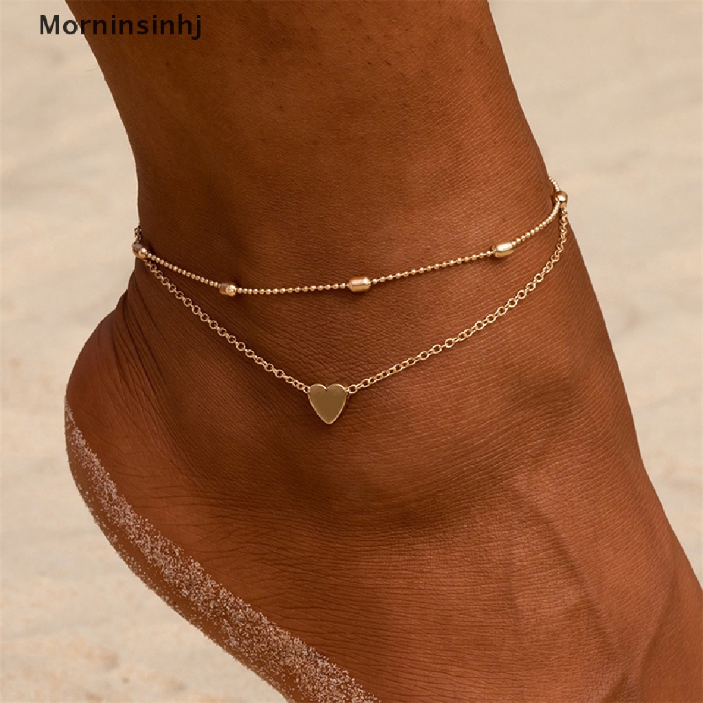 Mornin Bohemian Rantai Kaki Emas Bintang Laut Gelang Kaki Pantai Barefoot Sandal Ankle Bracelet Lucu Wanita Perhiasan id