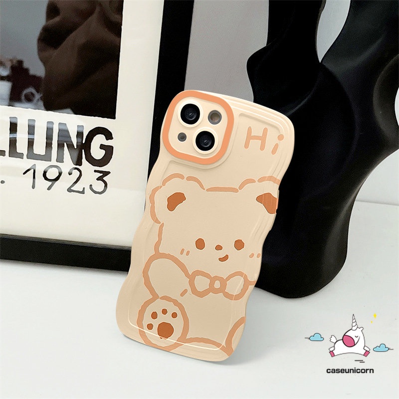 Wavy Edge Soft Case Infinix Hot 11s 12i 20 20s 10T 9 8 11 10 Play Hot 10s 11s NFC 12 Pro 10 Lite Note8 12 G96 10Pro 12Pro Smart 45 6 Plus Kartun Beruang Lucu Kelinci Couple Sarung