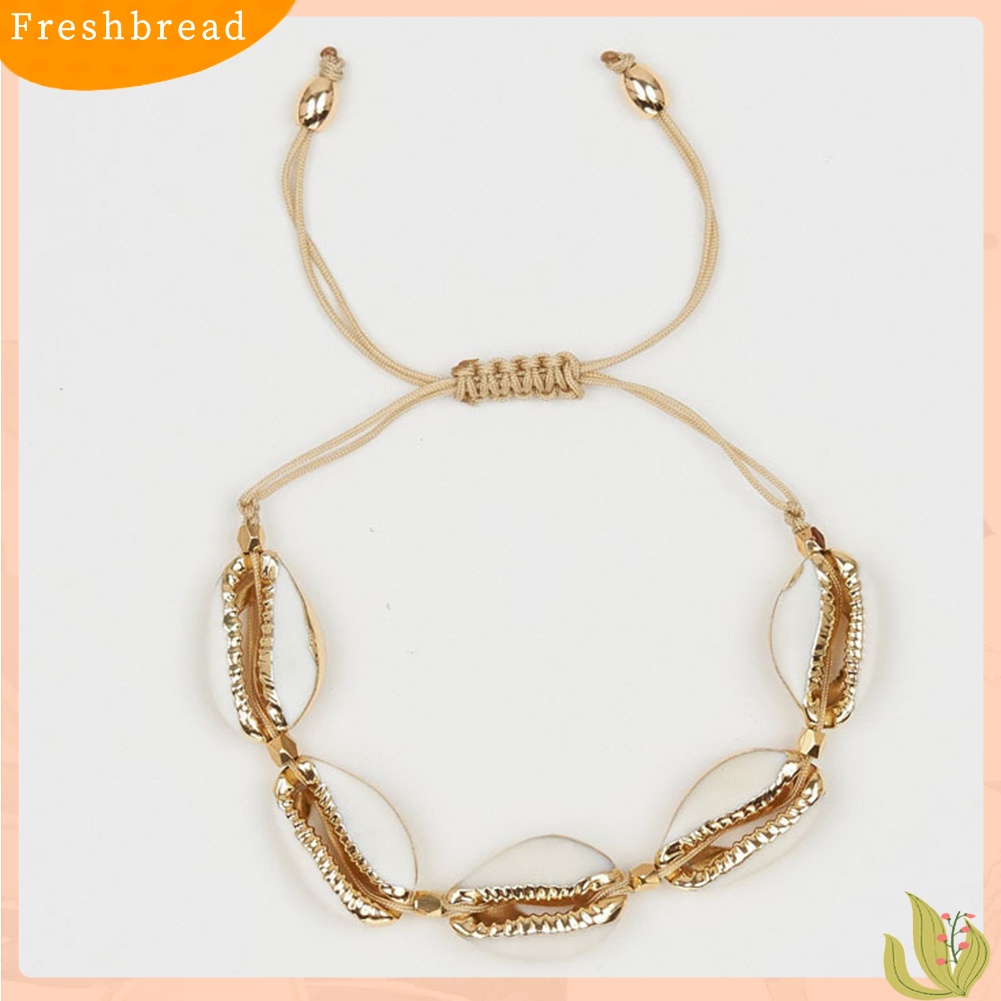 &lt; Freshbread &gt; Bohemia Cowrie Shell Gelang Musim Panas Pantai Wanita Handmade Bangle Perhiasan Hadiah