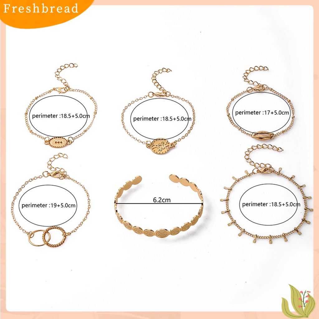 &lt; Freshbread &gt; 5/6Pcs Gelang Wanita Butterfly Stackable Jewelry Multilayer Dripping Oil Bangles Untuk Pantai