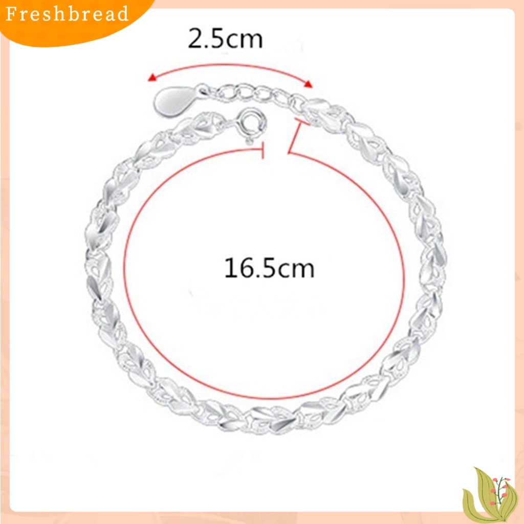 &lt; Freshbread &gt; Gelang Indah Perak Disepuh Alloy Fashion Wanita Bracelets Untuk Hadiah