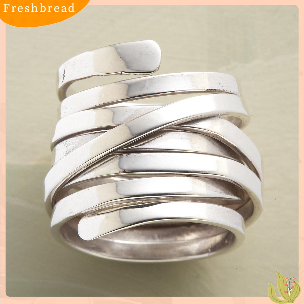 &lt; Freshbread &gt; Finger Band Enwind Eropa Dan Amerika Geometris Electroplating Gaya Sederhana Dekorasi Hypoallergenic Multilayered Vintage Punk Cincin Perhiasan Aksesori