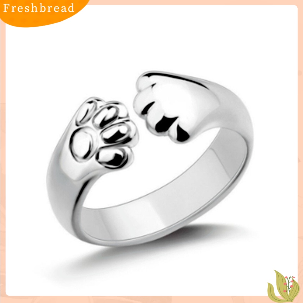 &lt; Freshbread &gt; Cincin Jari Paw Opening Jewelry Adjustable Bright Luster Ring Untuk Pakaian Sehari-Hari