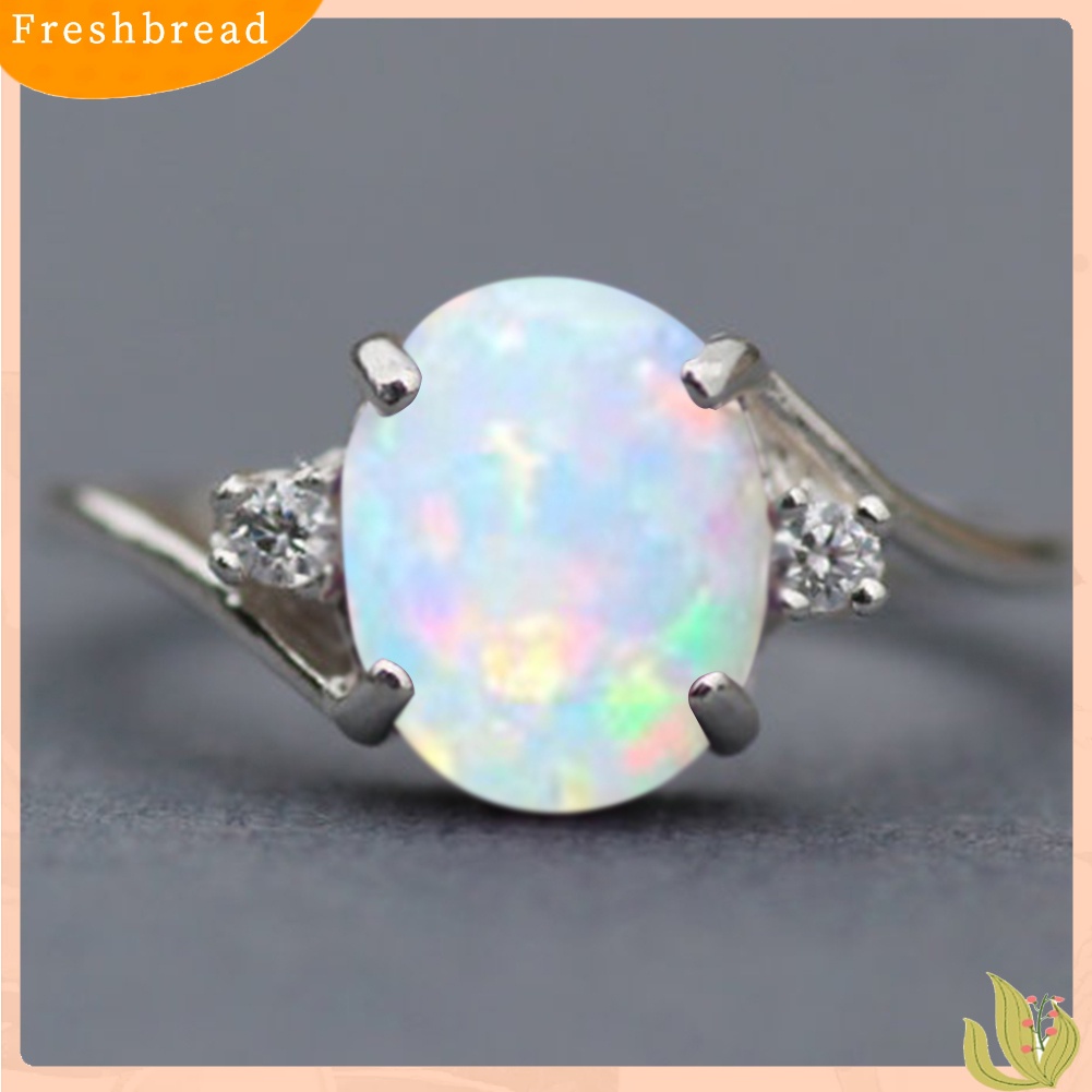 &lt; Freshbread &gt; Fashion Indah Opal Paduan Pesona Cincin Wanita Pengantin Pernikahan Pertunangan Perhiasan