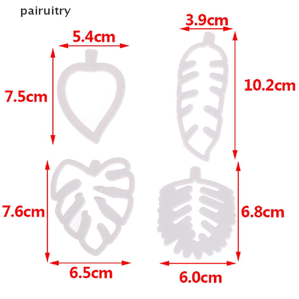 Prt 4buah/set Cetakan Biskuit Kue Permen Daun Tropis DIY Dekorasi Alat baking  Prt