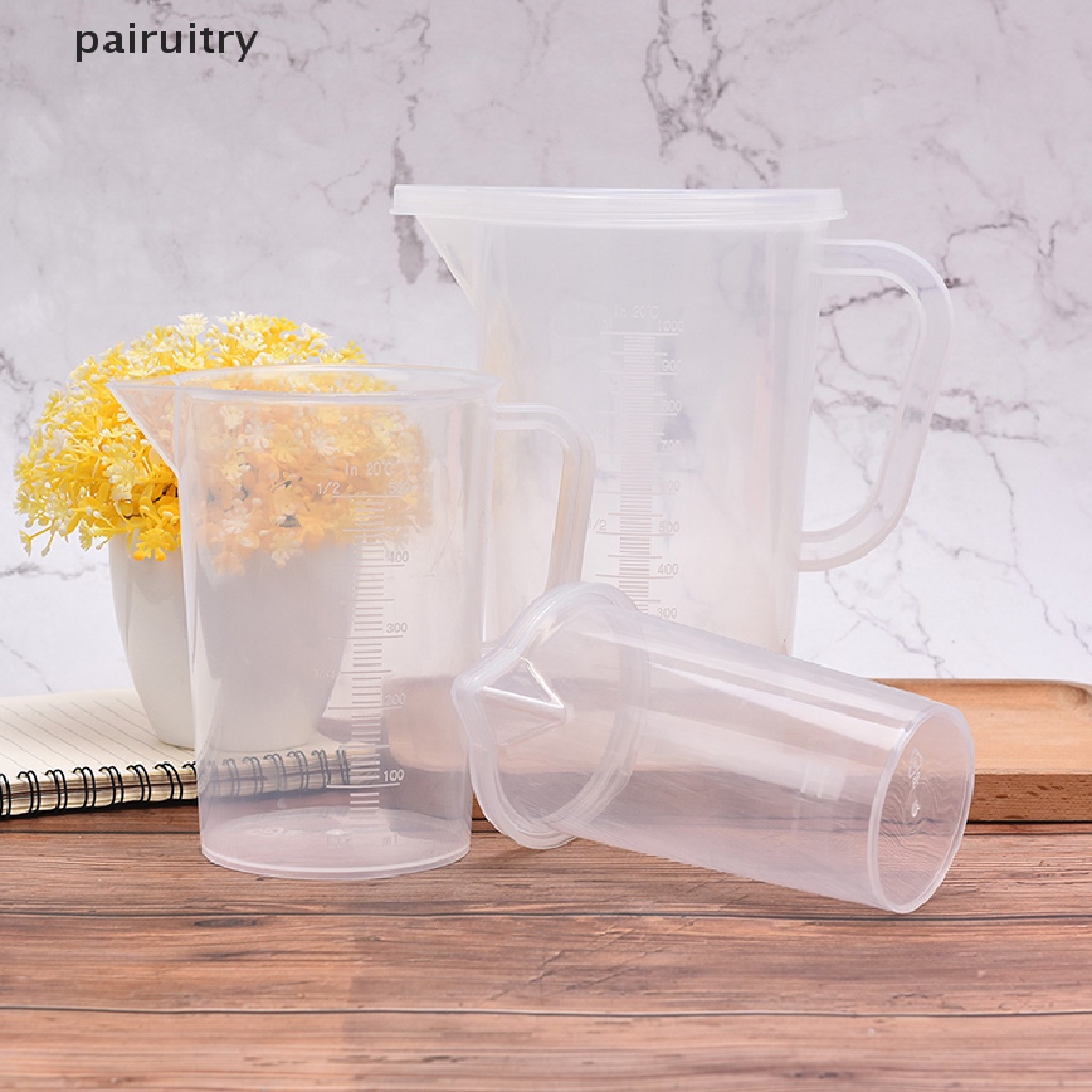 Gelas Measuring Jug Cup Plastik Gagang Tebal Sealing Cover Perlengkapan Masak Dapur PRT