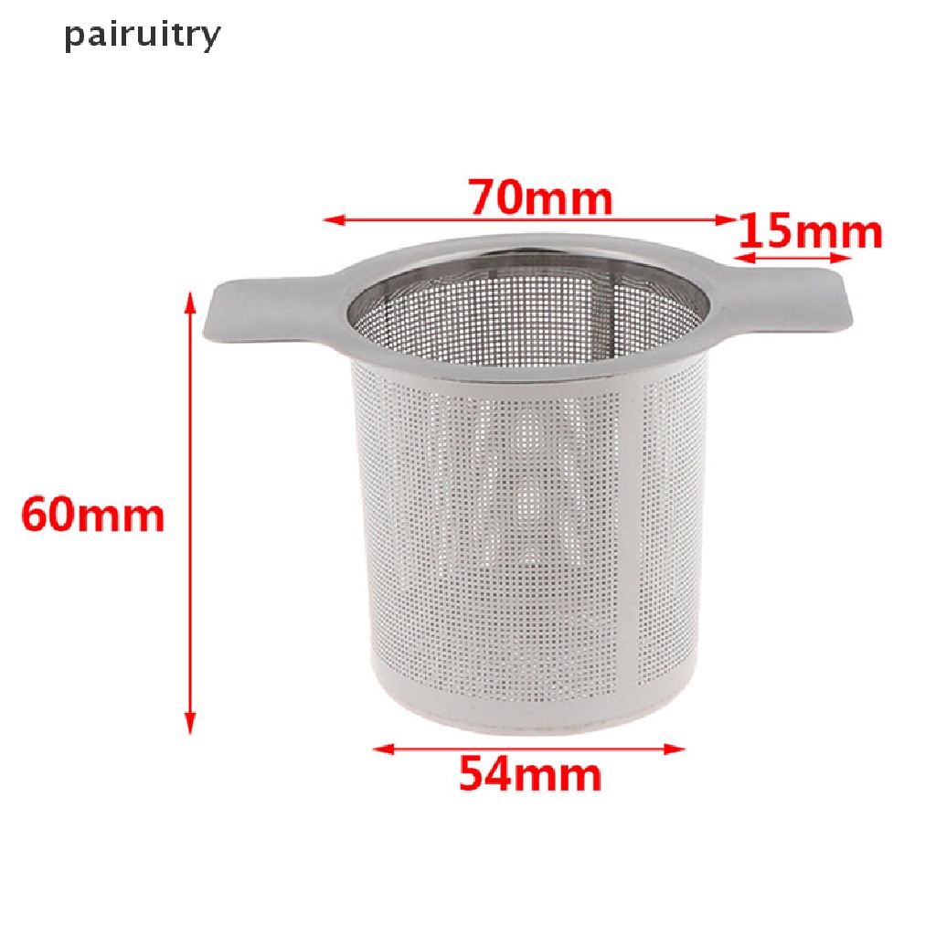 Prt Stainless Steel Mesh Tea Infuser Metal Cup Strainer Saringan Daun Longgar Tanpa Tutup  Prt