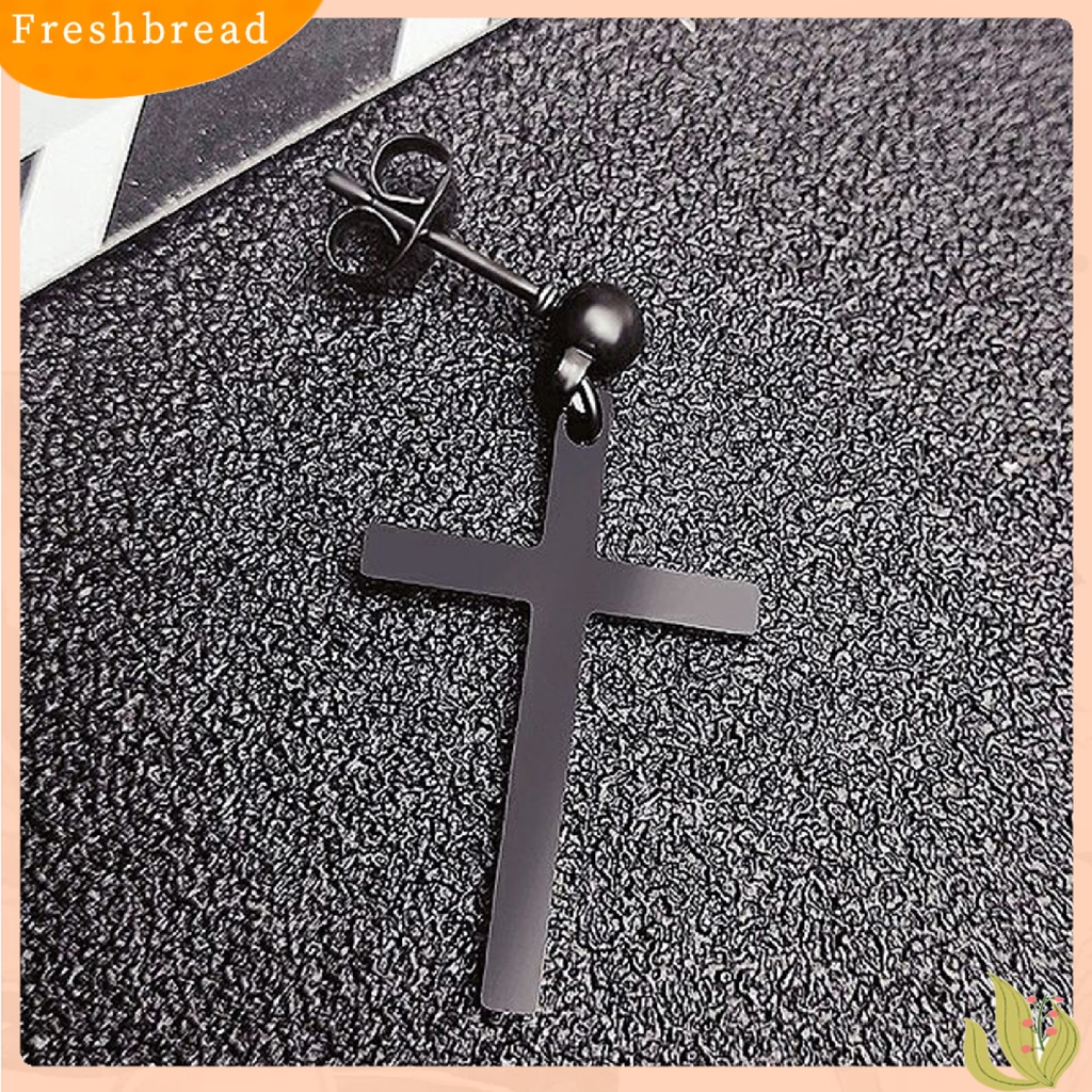 &lt; Freshbread &gt; Earring Unisex Anting Tusuk Juntai Salib Anti Karat Ringan Untuk Pesta