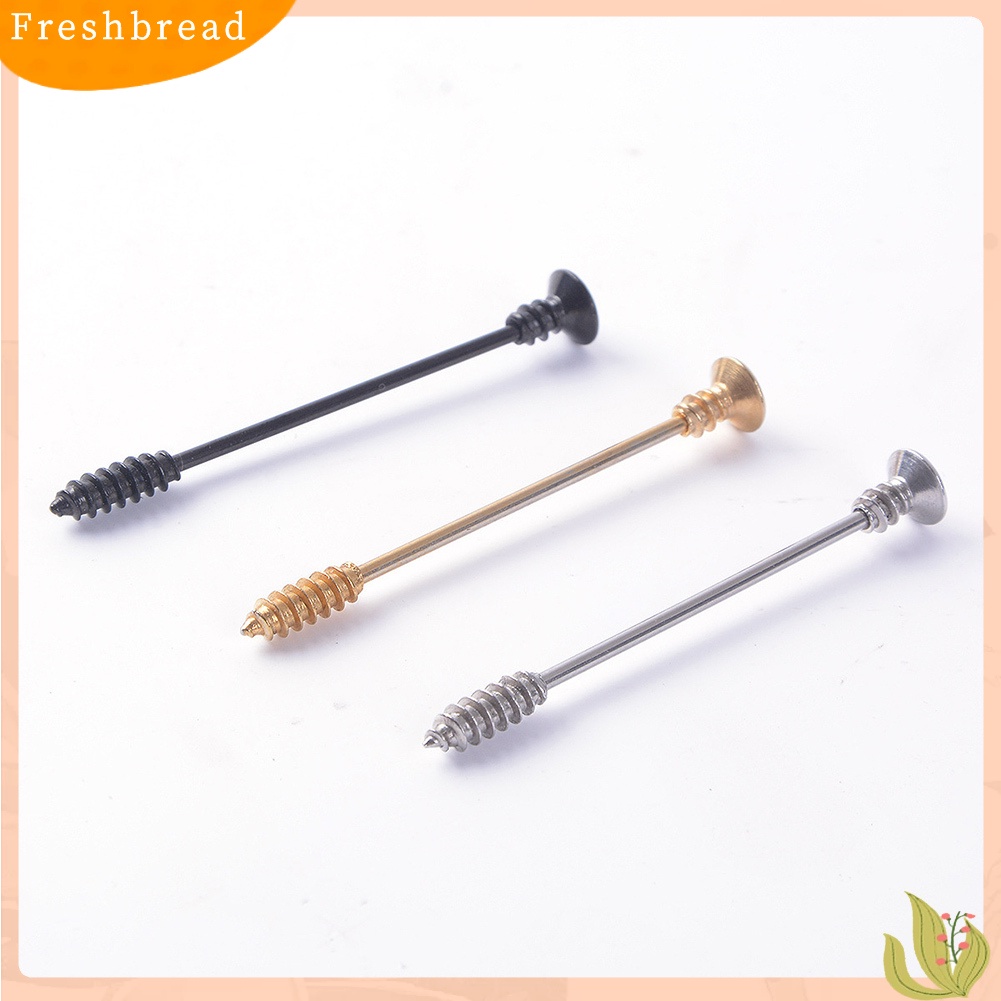 &lt; Freshbread &gt; Wanita Sekrup Perancah Industri Bar Telinga Tulang Rawan Helix Barbel Piercing Perhiasan