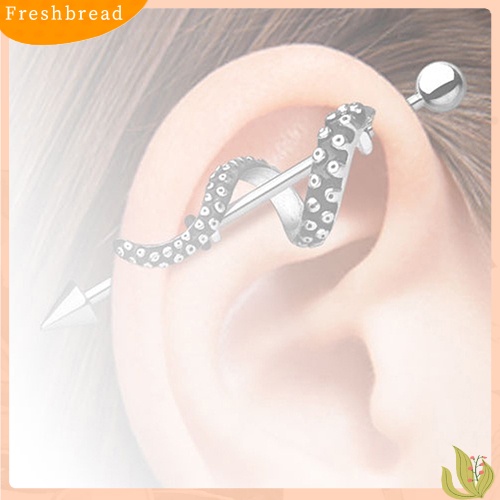 &lt; Freshbread &gt; 1Pc Pria Wanita Arrow Punk Barbel Dibungkus Gurita Tentacle Anting Tindik Tubuh