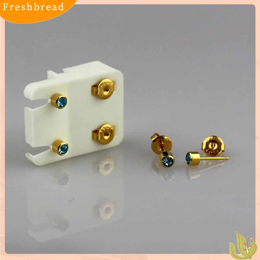 &lt; Freshbread &gt; 12pasang Stud Earring Piercing Anting Hadiah Akrilik Gadis Berlian Imitasi Hias Ear Studs Untuk Perjamuan