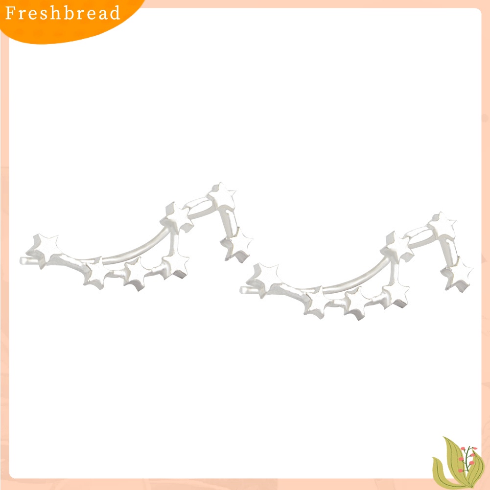 &lt; Freshbread &gt; Fashion Wanita Linear Ear Clip Stud Earrings Perhiasan Cocktail Bentuk Gayung Besar