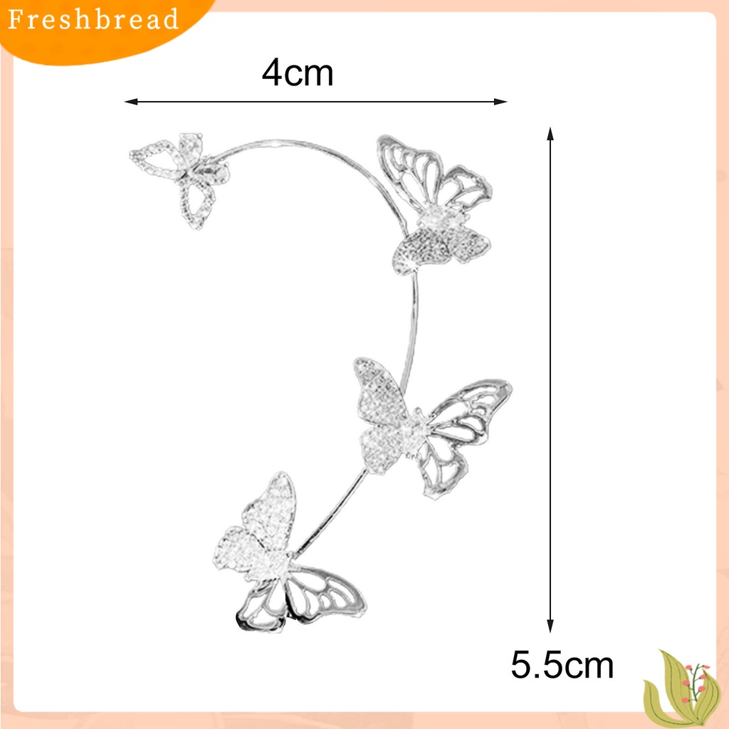 &lt; Freshbread &gt; 1Pc Klip Anting Butterfly Hollow Out Tanpa Tindik Gaya Korea Indah Telinga Manset Untuk Pernikahan