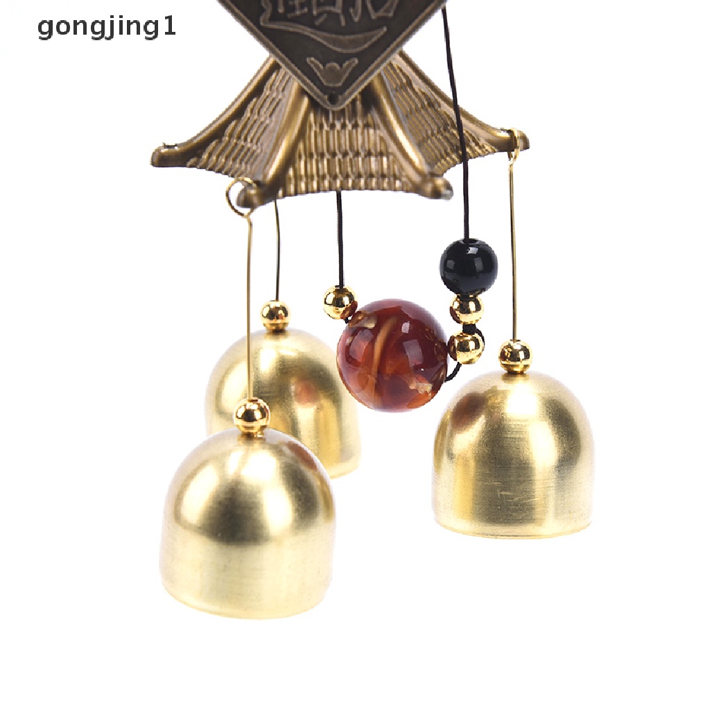 Ggg Logam Tembaga Wind Chime Pendant Dekorasi Pintu Lucky Cat Feng Shui Pendant ID