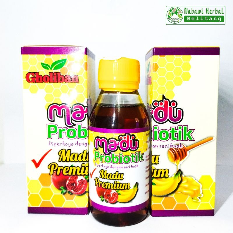 

Madu Probiotik Anak Madu Premium Gholiban Plus Sari Buah 150 gram