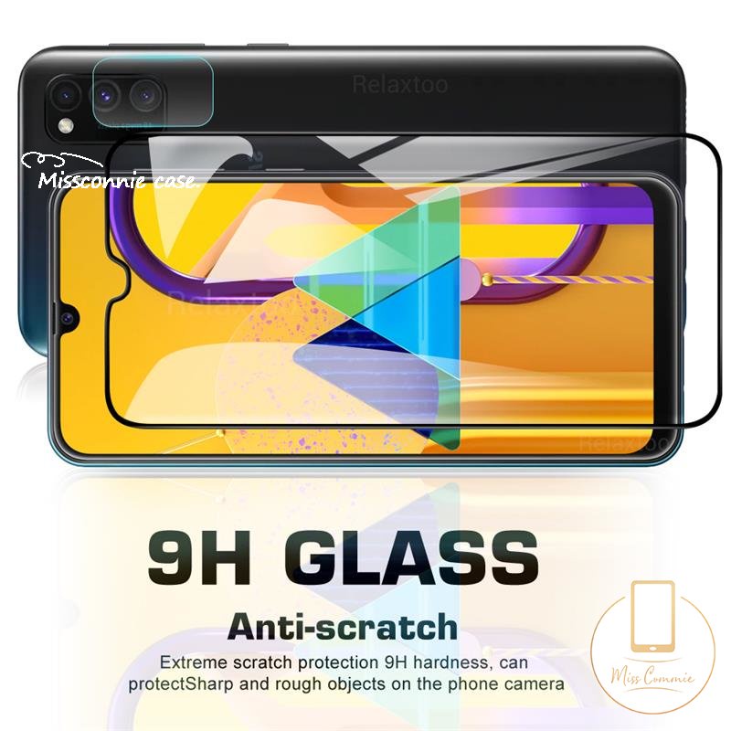 Samsung A13 A14 A54 A34 A12 A04E A23 A50 A50s A30s A21s A10 A31 A03S A52s A52 A32 A72 A22 A73 M10 2in1 Screen Protector Pelindung Layar Lensa Kamera Tempered Glass