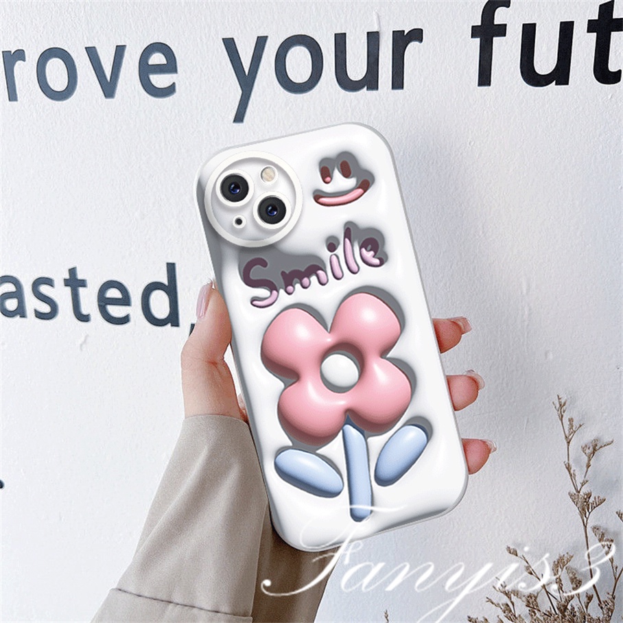 Vivo Y02 Y16 Y35 V25 V25e Y22 Y22s Y02s Y15A Y15S Y21 Y21s Y20 Y20s Y17 Y15 Y11 Y1s Y91C V23e V21e V20SE Y33s Y20i Y12s Y91i Y51 Bunga Tulip Segar 3D Vision Casing Soft Cover