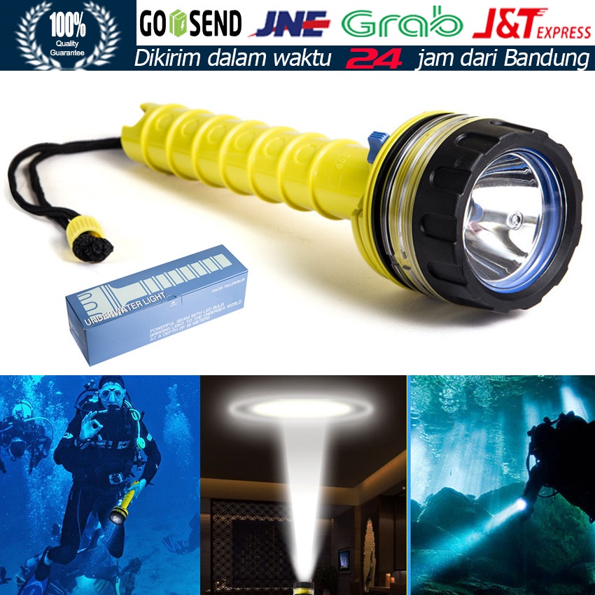 Senter Selam Air Laut / Senter Selam Air Laut Super Terang Terbaru / Senter Selam Diving LED Scuba