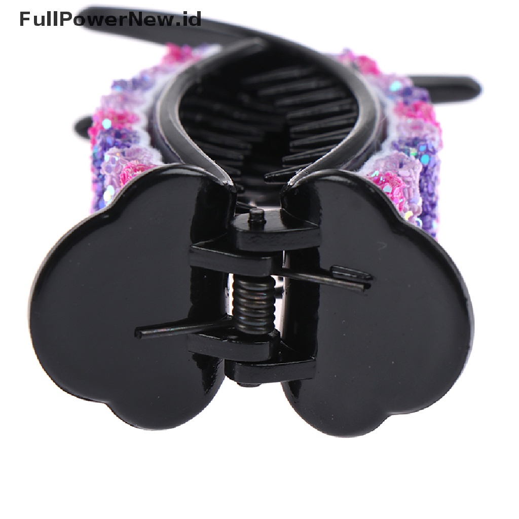 Power 1X Rain Hair Claw Clips Kepiting Besar Ponytail Sanggul Jepit Rambut Hairpin Hiasan Kepala ID