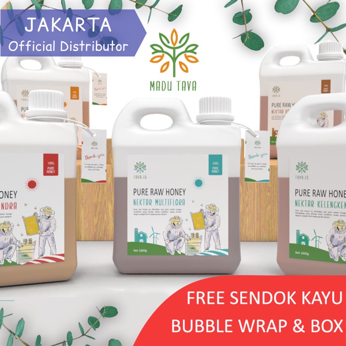 

[Ready Stock] Madu Murni Asli Tava 1kg Nektar Bunga 100% Pure Raw Honey Sarang Alami - Multiflora Java