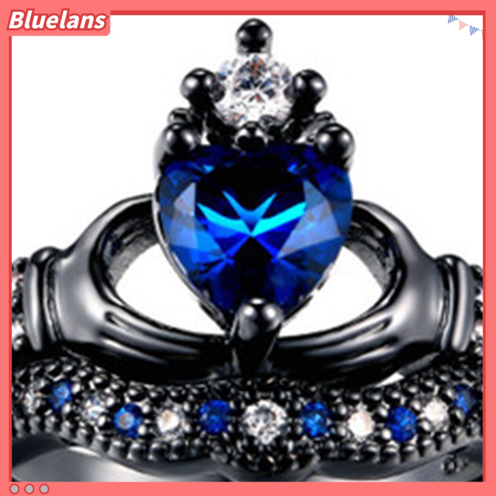 {In Stock} Cincin Wanita Berlian Imitasi Mengkilap Stainless Ringan Cincin Jari Pasangan Untuk Hari Valentine