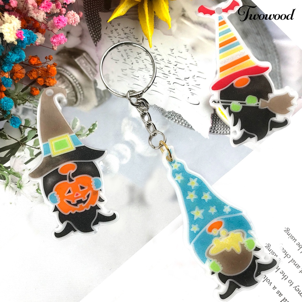 Twowood 1set Gantungan Kunci Cetakan Anti Lengket Dapat Digunakan Kembali DIY Silikon Paskah Gnome Liontin Kerajinan Tangan Membuat Cetakan Untuk Hadiah