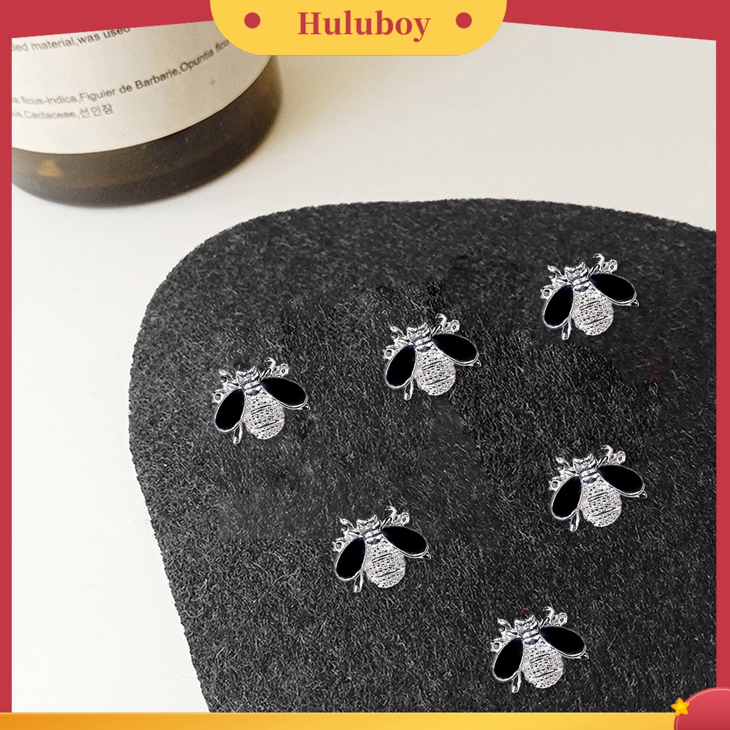 {In Stock} 10Pcs Nail Art Little Bee Gloss Tiga Dimensi Gaya Punk DIY Vintage Silver Golden Lebah Kecil Nail Art Decor Nail Salon Supply