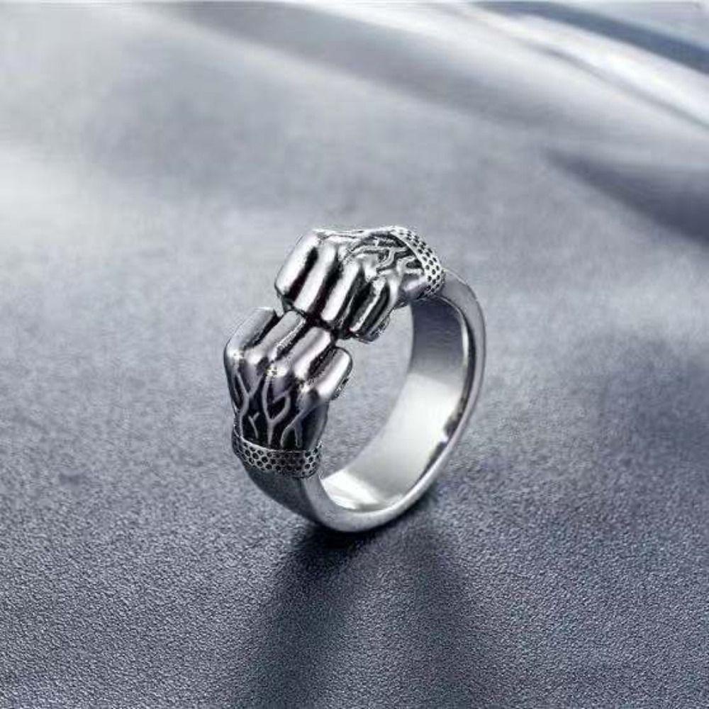 Mxbeauty Cincin Mata Dewa Trendi Silvery Punk Segitiga Arcane Jari Aksesoris Mesir Piramid Ring