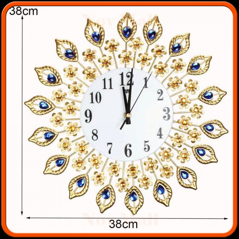 Jam Dinding Bulat Quartz Clock Retro European 38CM -JM210