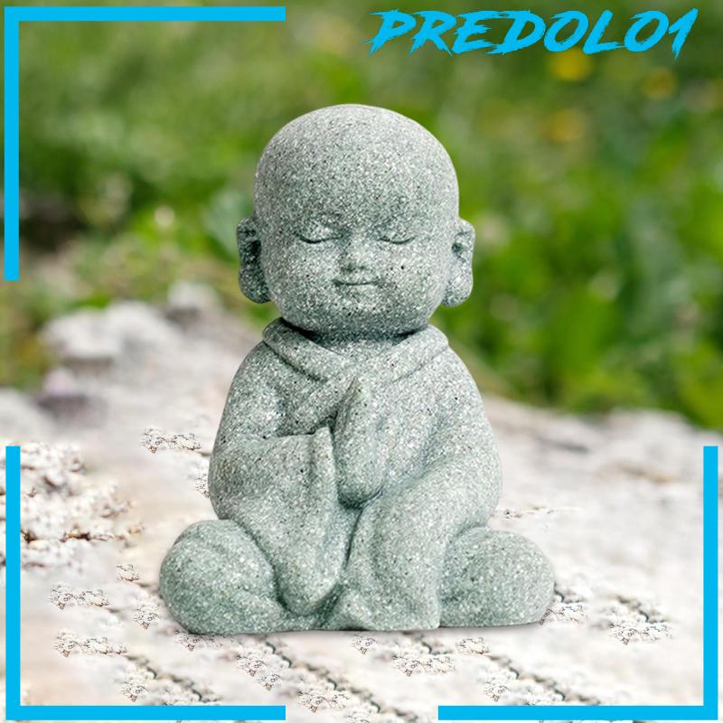 [Predolo1] Figura Monk Patung Buddha Hias Halus Untuk Dekorasi Rumah Desktop