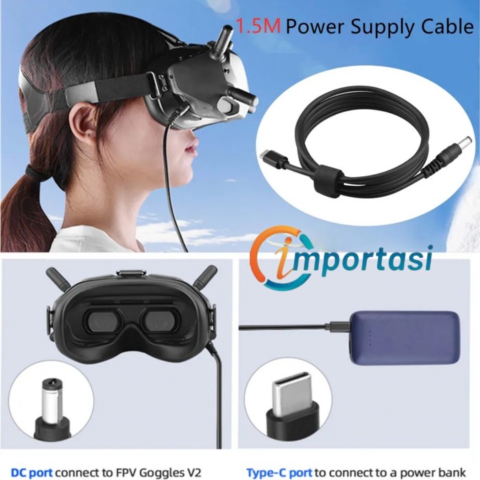 Power Line Cable for Powerbank DJI GOGGLES V2 Charging Kabel FPV AVATA