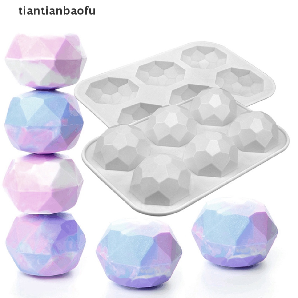 [tiantianbaofu] 3d Batu Permata Desain Coklat Silikon Cetakan DIY Diamond Mousse Cetakan Baking Mold Butik