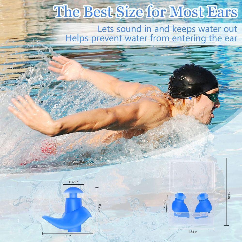 Nickolas1 Ear Plugs Water Sport Classic Spiral Anti Bising Tidur Penyumbat Kedap Suara Alat Renang Shower Ear Plugs Peralatan Renang Swim Ear Plugs